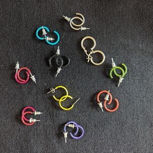 Colorful Hoop Earrings Set